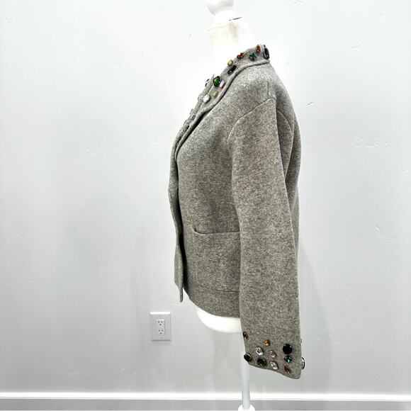 NWT Zara Knit Beaded Jewel Embellished Blazer and Skirt 2 Piece Set. Rare.⭐️ - Picture 8 of 16
